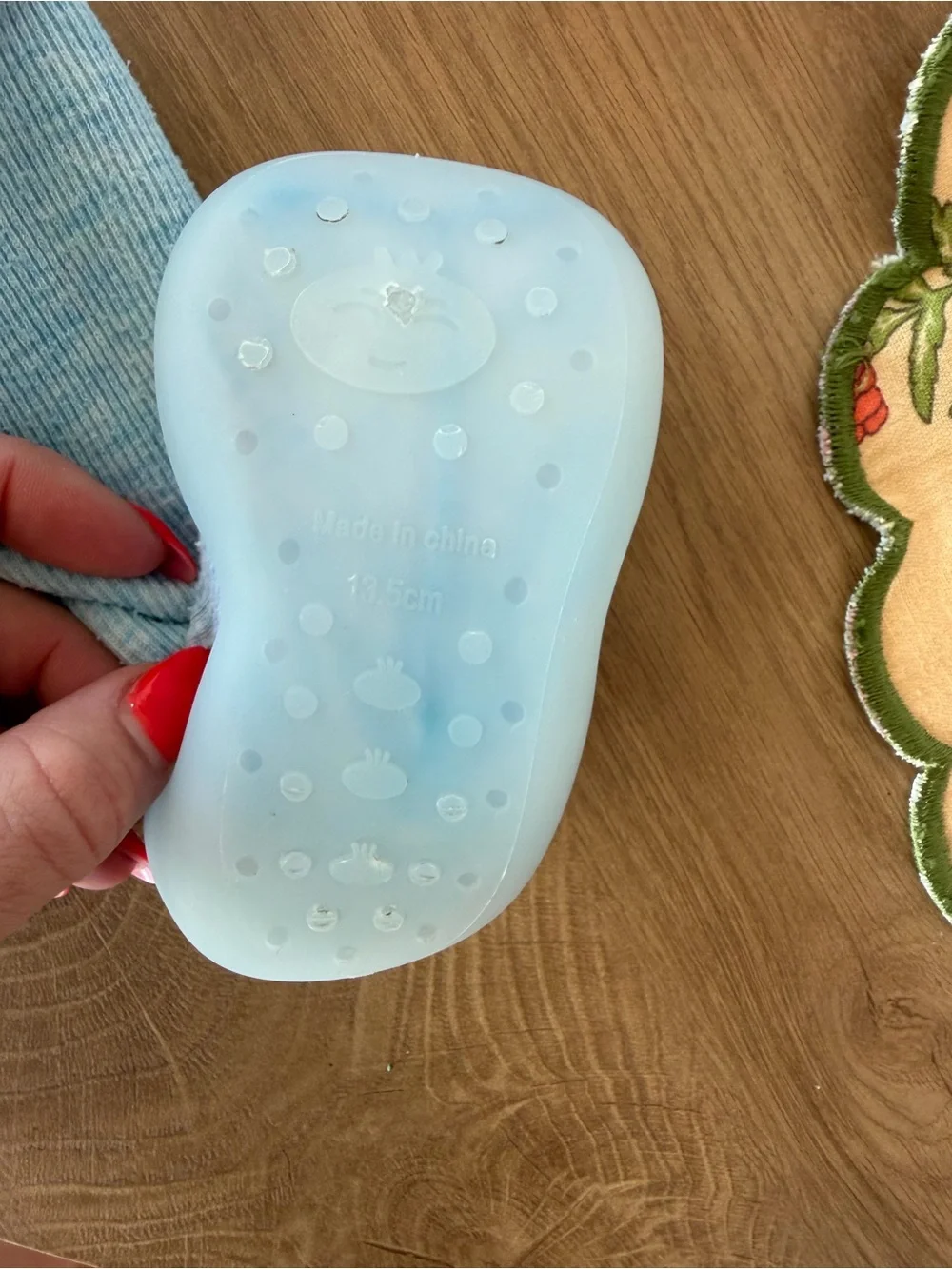 Light Blue baby rubber bottom shoe-socks